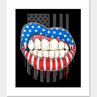 American Lips Posters and Art